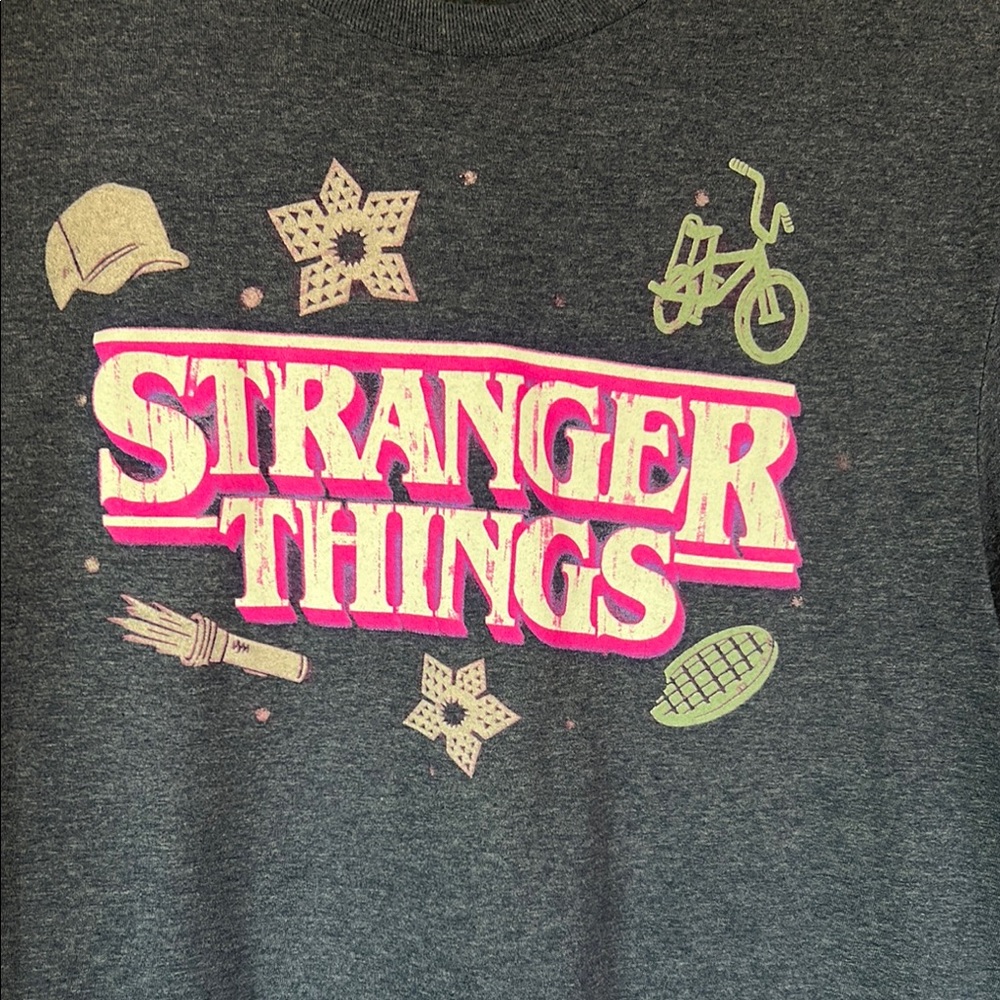 Stranger Things Kids Gray T-Shirt